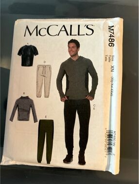 McCALL'S M7486 Men's Sweatshirt and Sweatpants Sewing Pattern Size XN